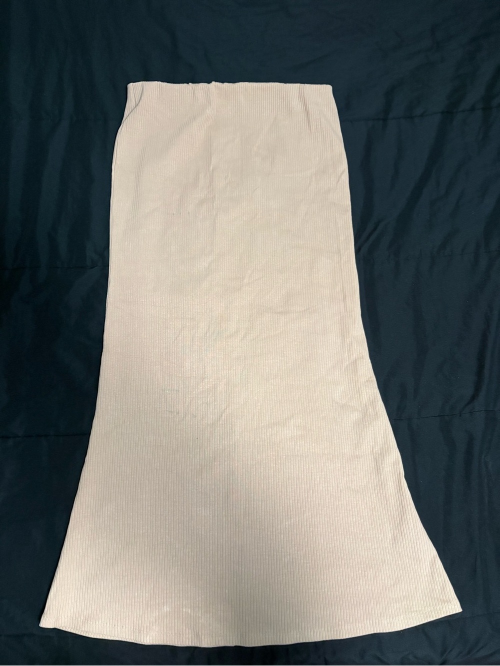 Zara Light tan Ribbed Maxi Skirt